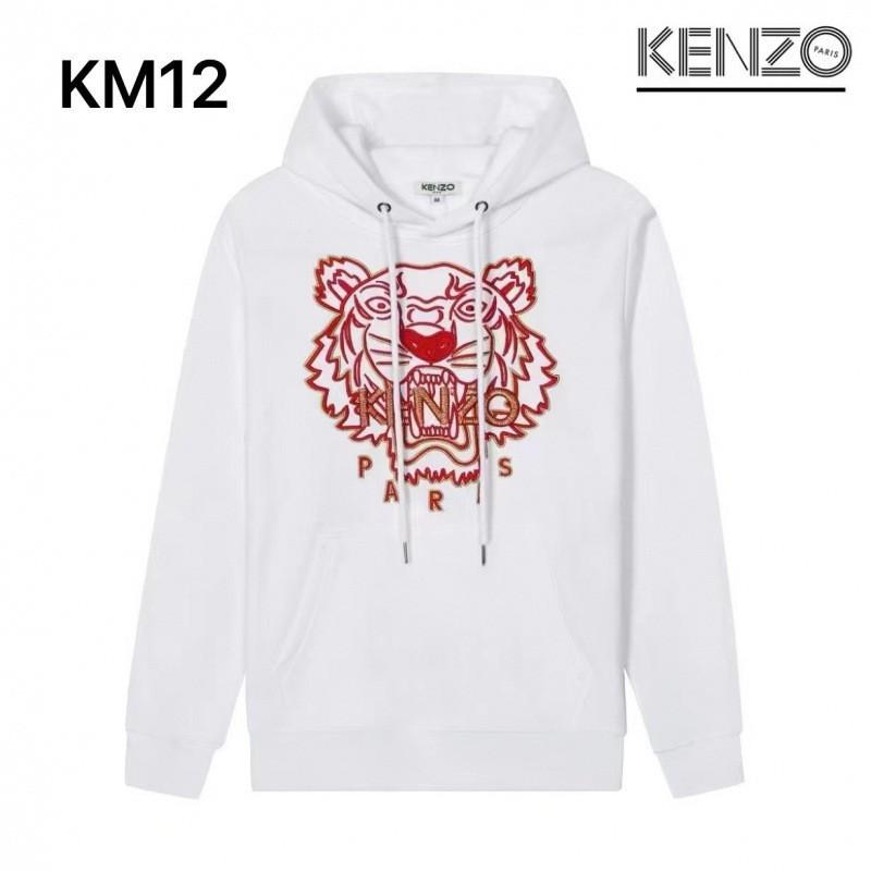 Unisex Cotton Hoodie With Tiger Embroidery Long Sleeve Oversized Pullover Winter
