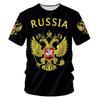 Мужская футболка Россия Летняя Повседневная С круглым вырезом Российский флаг С коротким рукавом Топы Футболки Мужская одежда