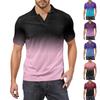 Мужская модная футболка для гольфа с коротким рукавом и V-образным вырезом