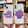Чехол E-52 Pokemon Gengar для iPhone 7 8 11 12 13 14 15 16 Pro Max Plus Mini Xiaomi Redmi A3 9A 9C 10A 10C 13C Note 9 11 Realme Narzo C30 C55