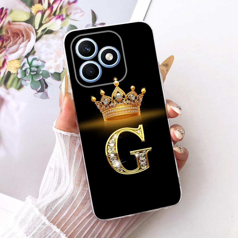 Для Honor X8d 2026 Модный чехол для телефона с буквой-короной Для Honor X8D 4G Мягкие силиконовые ТПУ чехлы