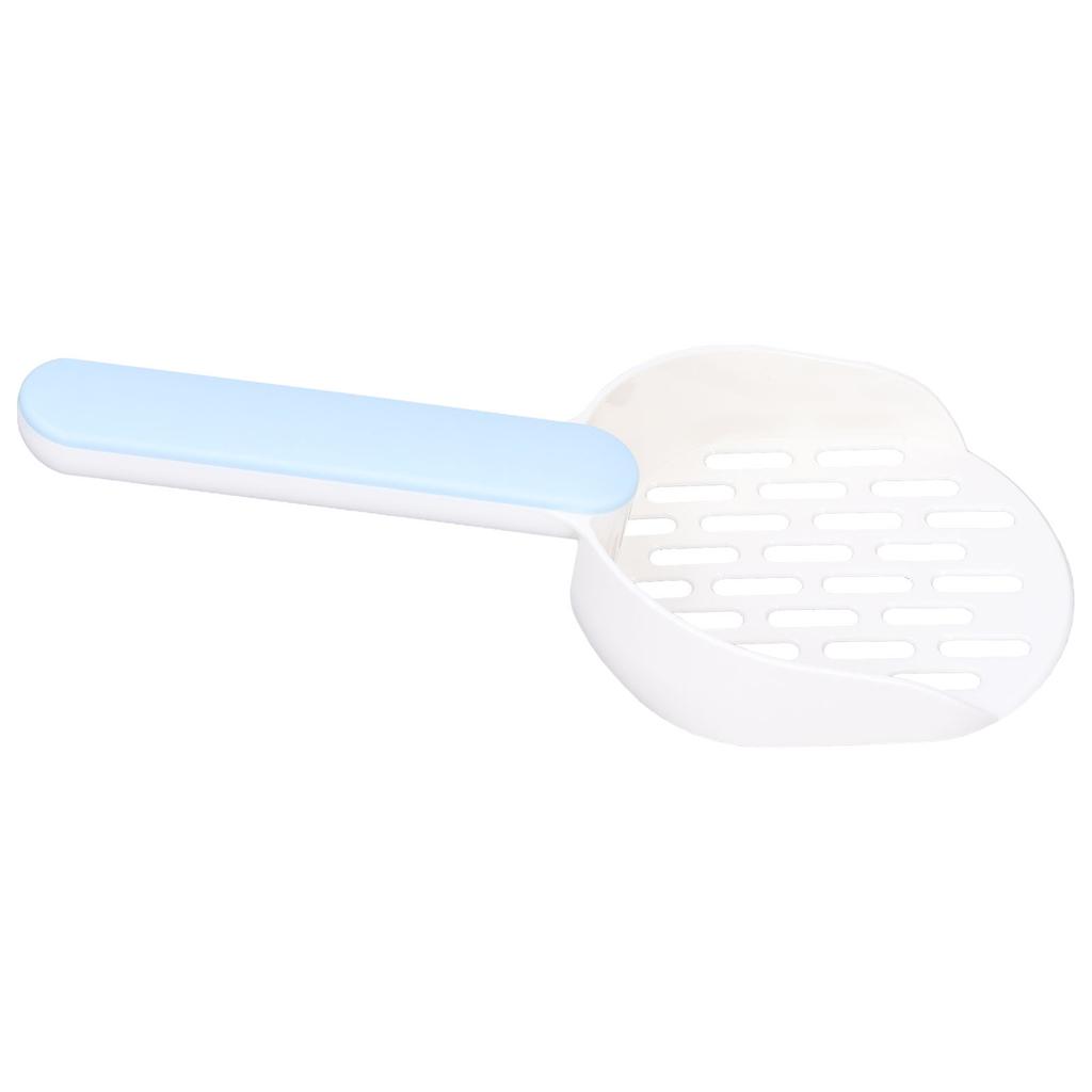 Совок для кошачьего туалета Пластиковый Утолщенный Совок для просеивания кошачьего наполнителя для уборки лотков для маленьких домашних животных Белый Голубой