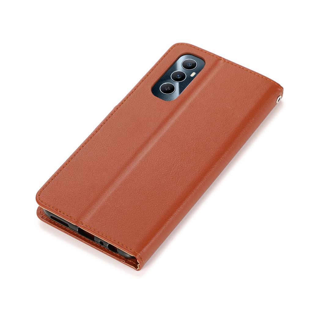 For Realme C65 4G Case Wallet Stand View PU Leather Phone Cover with Wrist Strap