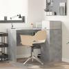 L shaped Desk with Drawers Concrete Grey 102 x 88 x 75 cm