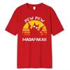Pew Pew Madafakas Cat With Two Guns Printing Men T Shirts Summer Cotton T-Shirts Breathable Loose Clothes Hip Hop Street Tees