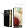 Case - TRANSPARENT - Samsung Galaxy A12 - UltraSlim Silicone Gel - Tempered Glass Film - Screen Protector