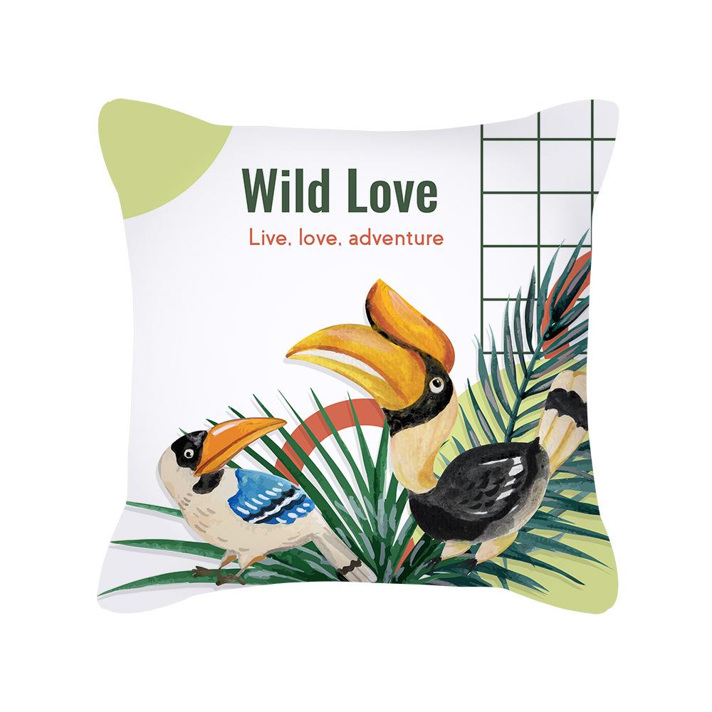 Новый дом Зеленое растение Тропическая наволочка без наполнителя Наволочка Подушка для поясницы Наволочка Мебельные принадлежности