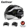 Eastinear Bicycle Helmet Adult Men and Women Outdoor Highway Mountain Biking Helmet With Magnetic Goggles and Shiny Tail Lights