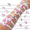 5Pcs Cartoon Unicorn PVC Bracelets Kids Gifts Cute Adjustable Wristbands