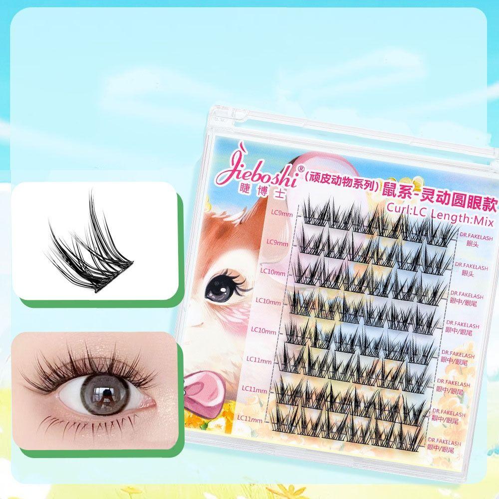 8 Rows Adhesive False Eyelashes Extension False Eyelash Clusters Grafting Lashes