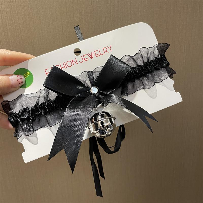 Sex Underwear Accessories Cat Ears Bells Headband Big Bells Lace Collar Set Christmas Rattle Drag