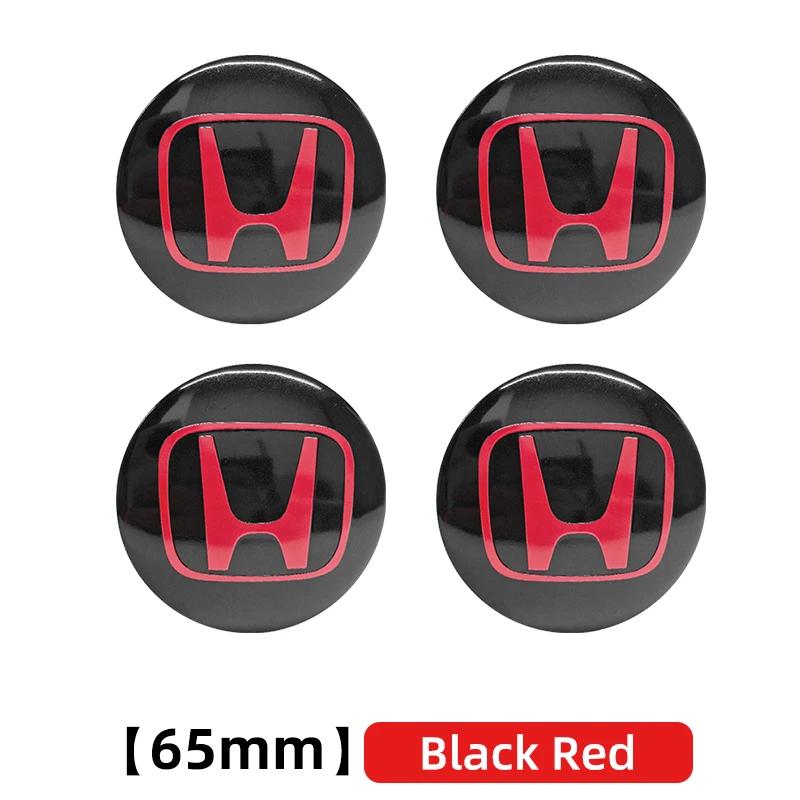 4pcs 3D 56mm 60mm 65mm Car Wheel Hub Centre Cap For Honda Badge Emblem Hub Center Cover Car Logo Sticker Car Styling Accessories ahn256