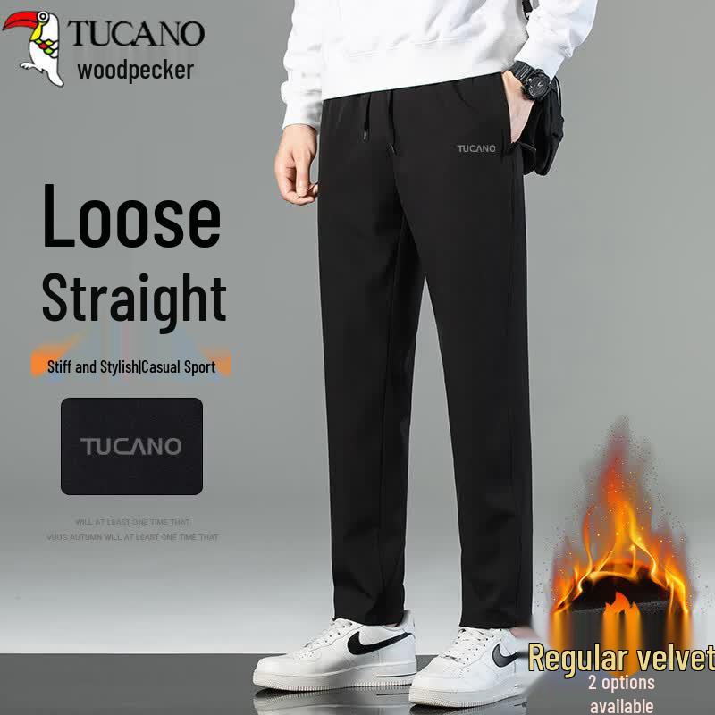 TUCANO Men's Loose Fit Straight-Leg Casual Pants