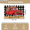 4/6pcs, Christmas Theme Placemats, Red Truck, Gifts, Christmas Tree, Plaid Pattern Placemats, MERRY CHRISTMAS Text Design, Suitable for Indoor/Outdoor