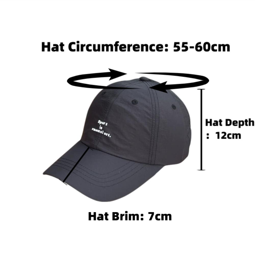 Korean Style Letter Embroidered Mesh Baseball Cap, Quick Dry Nylon Casual Hat for Men Women Daily Outdoor Streetwear Headwear