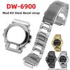 Мод-комплект DW6900 металлический корпус ремешок для Casio G-SHOCK DW-6900 модифицированный безель из нержавеющей стали бриллиантовый корпус браслет аксессуары для часов