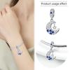Серебро 925 Пробы Синее Звездное Небо Радуга Шарм-Кулон DIY Браслет Ювелирные Изделия Подарок для Женщин Мужчин Модные Аксессуары