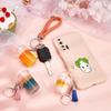 100Pcs Mini Milky Tea Key Chain Accessories Bubble Tea Cream Casting Kit Mini Cup Pendant with Key Ring Tassels Bubbles Straws
