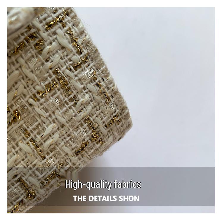 Женская шерстяная клетчатая сумка на цепочке - Универсальный стиль Весна/Лето 2024