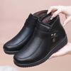 Fashion Thickened Lined Winter Boots Soft Bottom Anti-Slip Cotton Shoes for Middle-Aged And Elderly Women Comfortable Warm Shoes