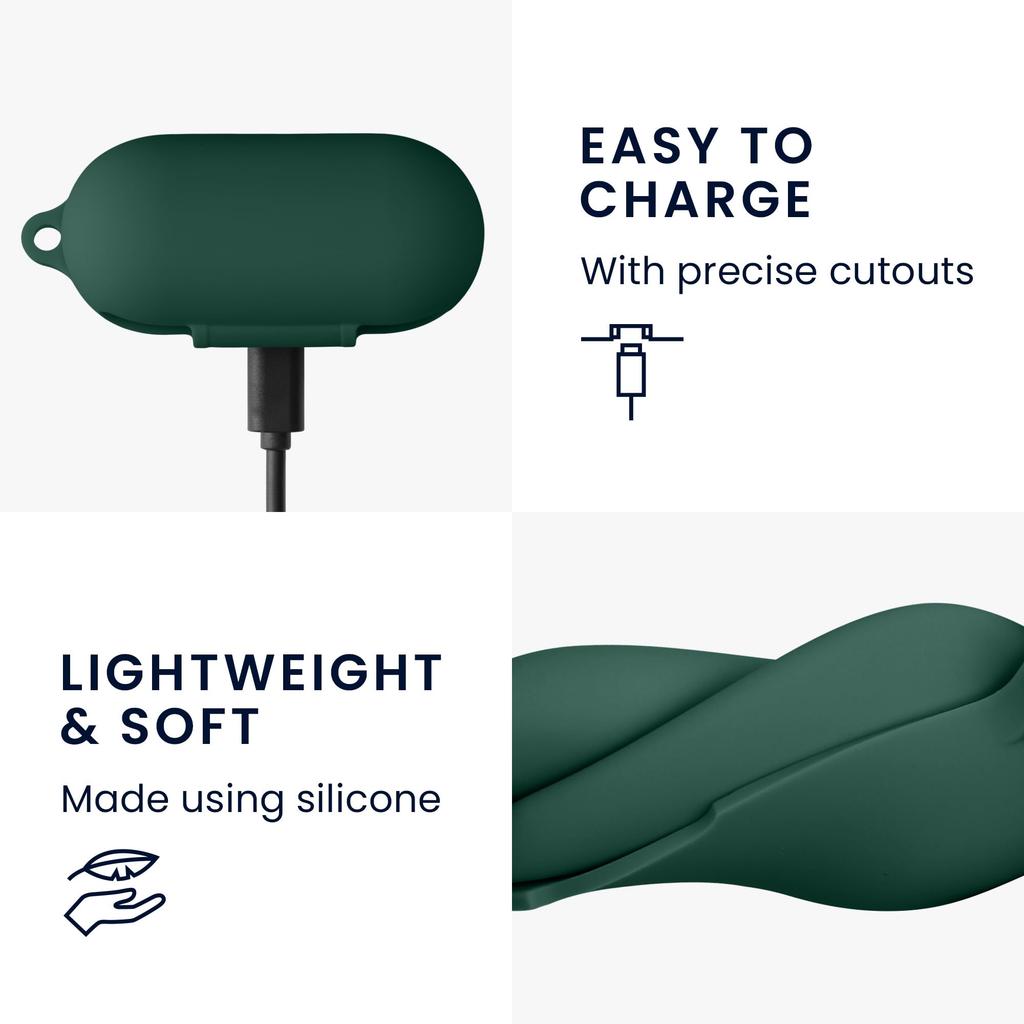 Kwmobile Чехол для наушников для Sony Wireless Drop Темно-зеленый WF-C700N - Наушники, Силикон, Защита,