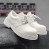 Новый дизайн уличной съемки Британские туфли дерби пара белые кожаные туфли универсальный тренд простые маленькие кожаные туфли 5642-J