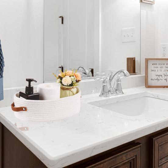 Маленькая корзина для хранения с ручкой, маленькая плетеная корзина, декоративная полка для домашних животных, органайзер для домашнего офиса, мини