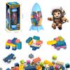 Rocket Storage Tank Children'S Particle Building Block Snowflake Square Educational Toy Gift