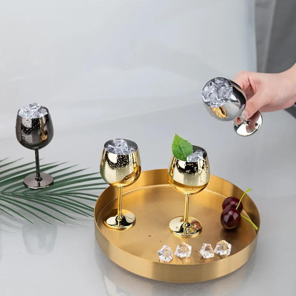 Drop-resistant Mini Stainless Steel Wine Glass 70 ML Tall Cup Durable Cocktail Cup Gift
