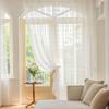 French White Romantic Hairball Transparent Gauze Curtain Bedroom Living Room Children's Room Window Decoration