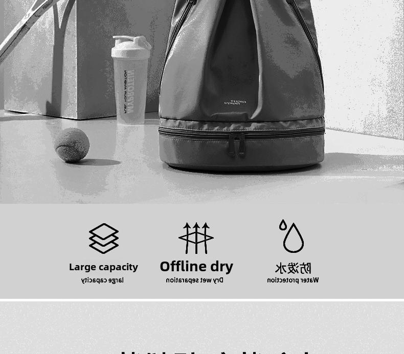 Waterproof Fitness Bag with Wet/Dry Separation, Unisex Swimming & Beach Backpack, Portable Sports Equipment Small Bag.