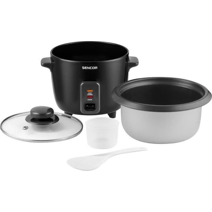 Cuiseur a riz électrique - Sencor - SRM 0601BK - 300 W - Voyants lumineux - Noir