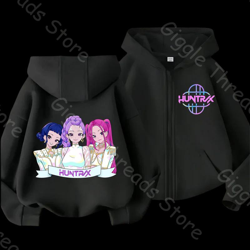 Awesome K-POP Demon Hunters Kids Zip-Up Hoodie 2025. Cozy Cartoon Jacket for All Children, Boys and Girls. Worldwide Favorite