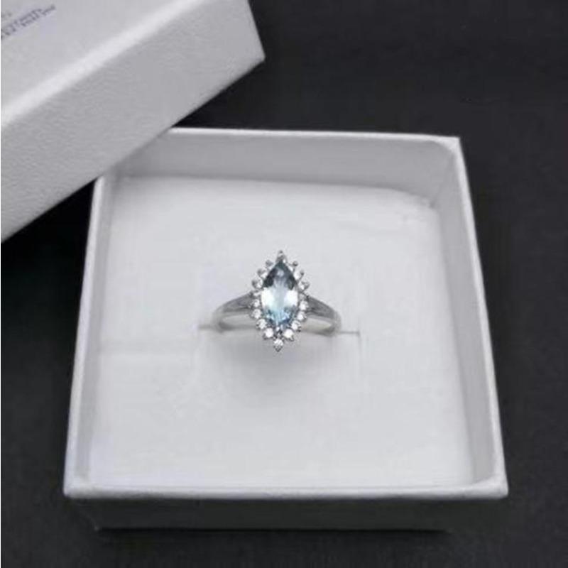 Accessories Women'S Small Flower Sapphire Diamond Ring