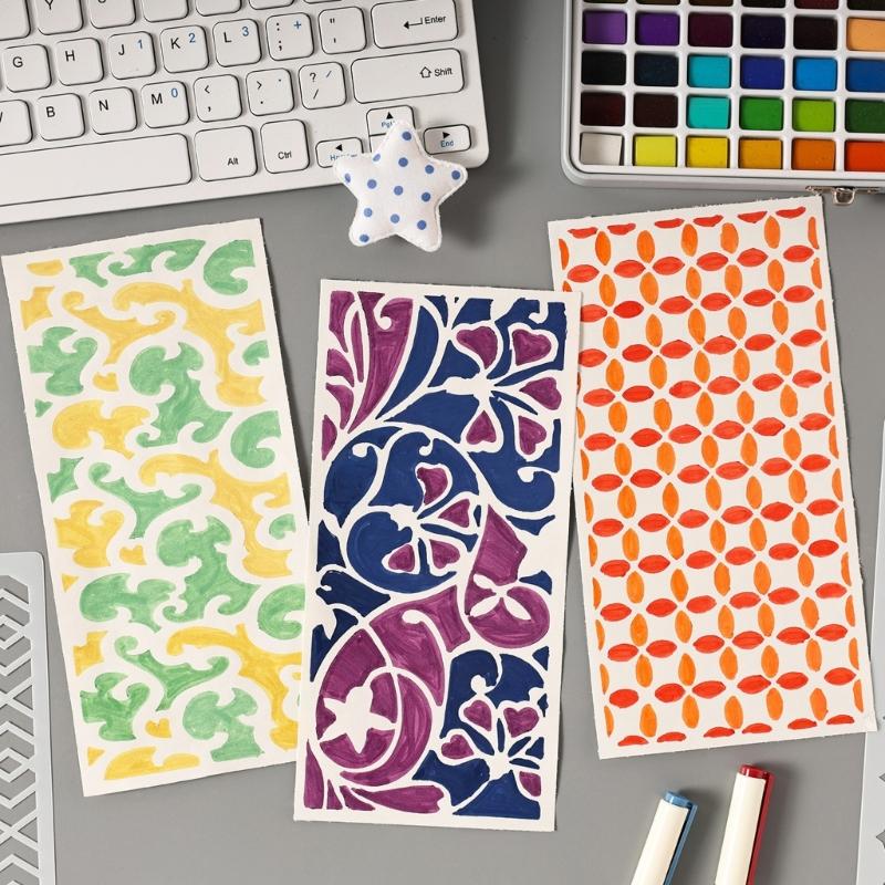 Pack of 6 Drawing Templates Multipurpose Scrapbooking Templates For Handmade Cards Wall Art And Classroom Activities