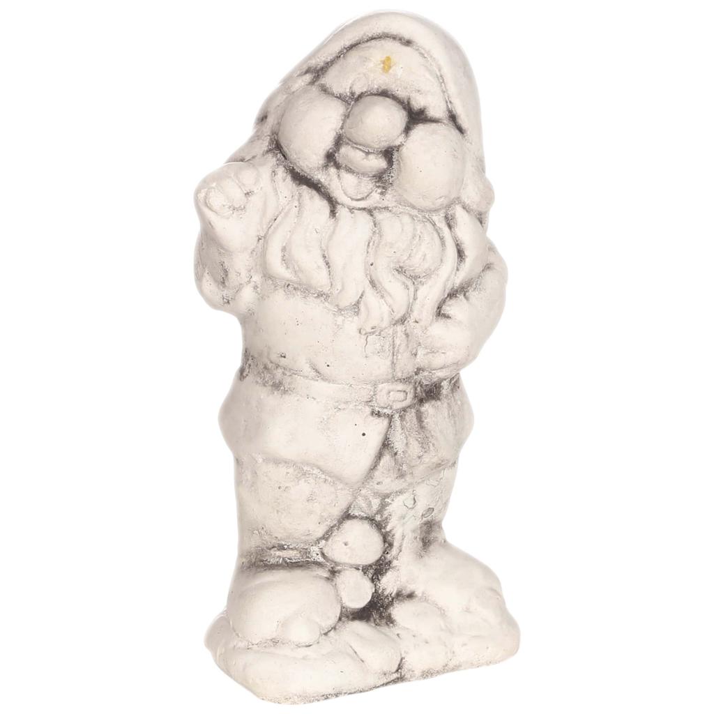 Decorative sculpture gray concrete dwarf figure