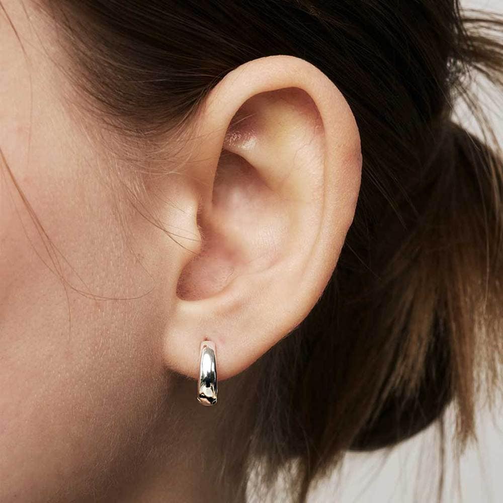 [Hei][Sv925] Egg One-Touch Earring