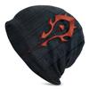 World of Warcraft Game Red Symbol Unisex Unisex Women Beanies Windproof Hedging Cap Double Layer Fabric Caps Bonnet Hat