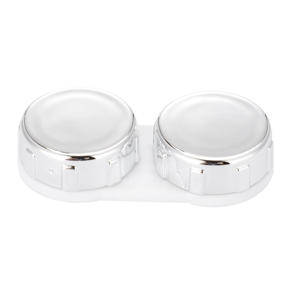 Mini Contact Lens Holder Eye Care Lenses Container Case Portable Mirror Box White