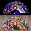 New UV Ink Printing Kung Fu Fan Foldable Handmade Folding Fan Bamboo Bone Fan Home Decoration
