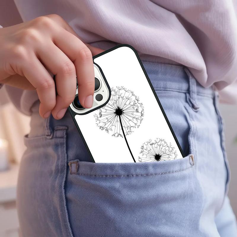 Чехол для телефона с одуванчиками для iPhone 17 Air 15 16e 14 13 Pro Max Coque 12 11 Pro Max PLUS