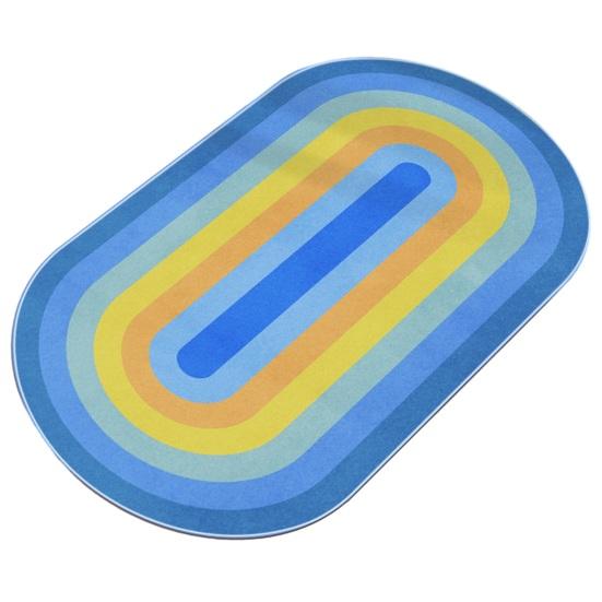 100x50 см Радужный коврик для прыжков со скакалкой, двусторонний противоскользящий силиконовый коврик, противоударный коврик для фитнеса и упражнений, домашний прикроватный ковер