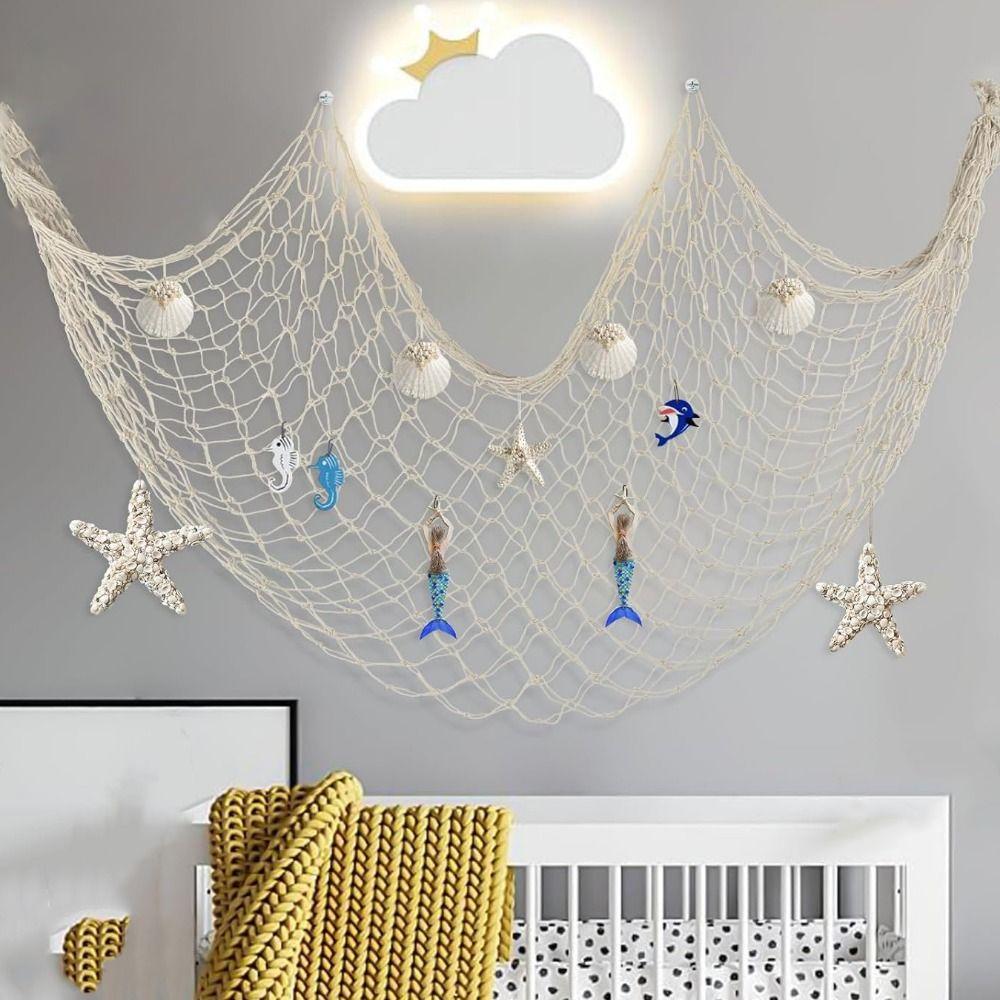 1x2M Sea Themed Fishnet Decor Decorative Wall Photo Hanging Fishnet For Photo Display
