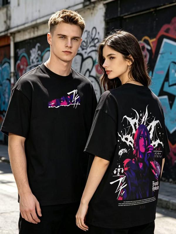 Unisex shirt Cotton Oversize Large Size Chainsaw Man Denji pochita Reze bomb devil arc Anime Mang.