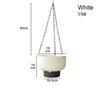 Self Watering Hanging Flower Pots White Green Grey Plant Flowerpot Planter  Indoor Plants