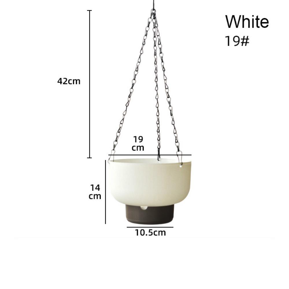 Self Watering Hanging Flower Pots White Green Grey Plant Flowerpot Planter Indoor Plants