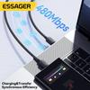 Essager 100 Вт PD USB C Type C кабель для быстрой зарядки зарядный кабель USB-C 5A TypeC кабель для Huawei Macbook Samsung Xiaomi POCO