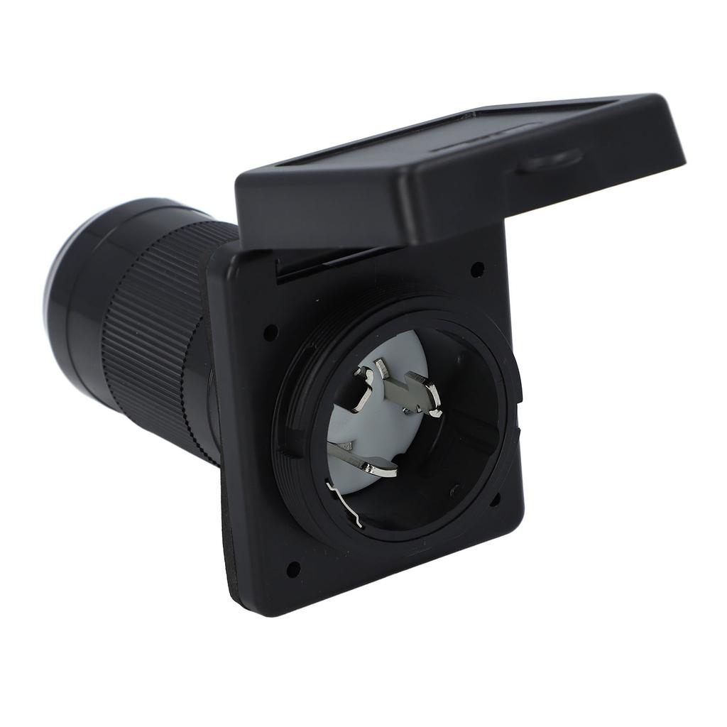 50 Amp Shore RV Plug Twist Locking Power Inlet Outlet Receptacle with Weatherproof Cover for NEMA