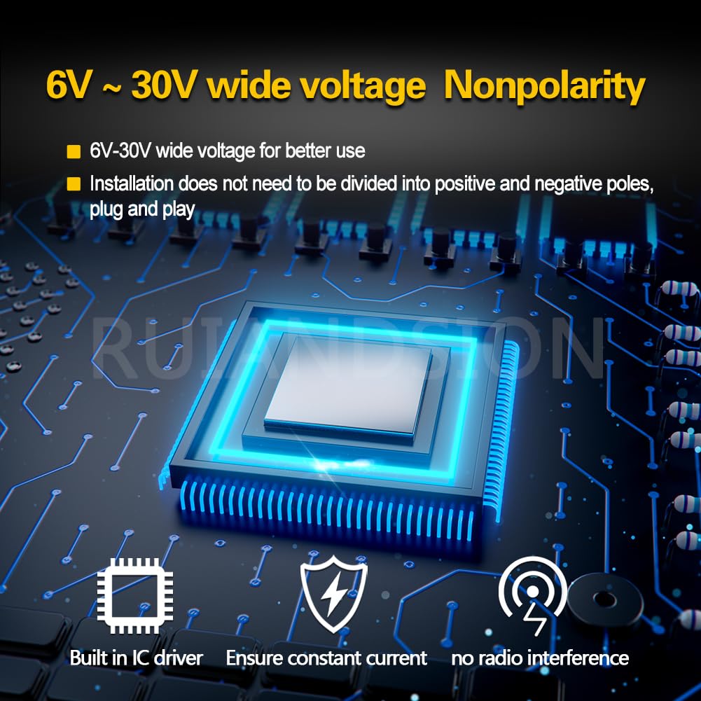 Ruiandsion 2 Pack 1156 P21W BA15S Turn Signal LED Bulb AC 6V-30V 6000K