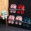 Shoe Rack Foldable Three-in-one Slipper Rack Bathroom Wall-mounted Non-punching One Change Three Towel Storage Rack Rack